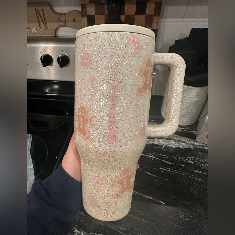 Hydrojug 40oz Traveler- Sparkle Gingerbread and Candy Cane